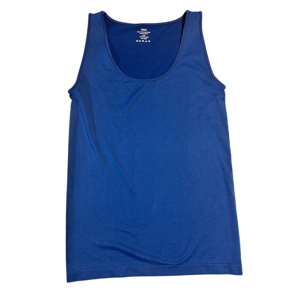 Zenana Womens Royal Blue Seamless Scoop Neck Tank Top Plus Size 2X 3X